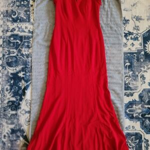 Calvin Klein Vibrant Red Maxi Dress